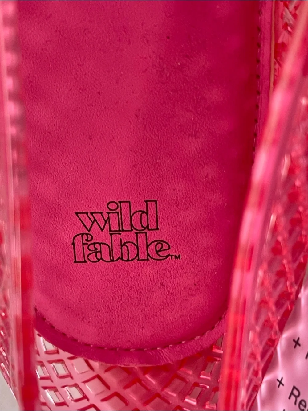 wild fable Bright Pink Isabella Jelly Ballet Flats Memory Foam Insoles NWT